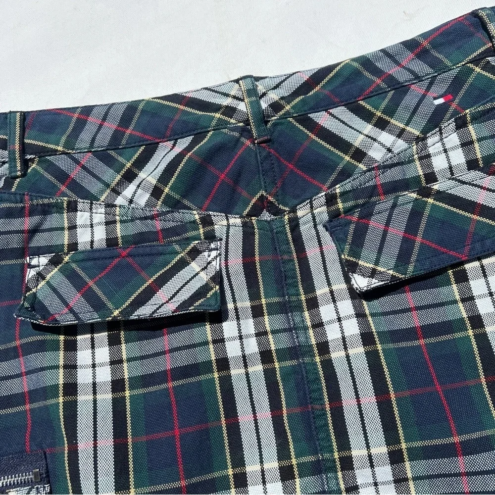 Tommy Hilfiger blue plaid preppy mini skirt
